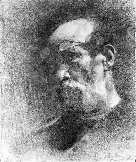 Frederick William Macmonnies Study Of Head Of Man With Glasses On