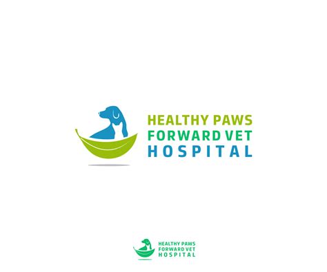 Modern Colorful Veterinary Logo Design For Healthy Paws Forward Vet