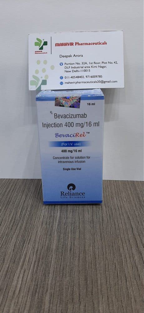 Reliance Bevacirel 400 Mg Bevacizumab Injection Packaging 1 Vial At