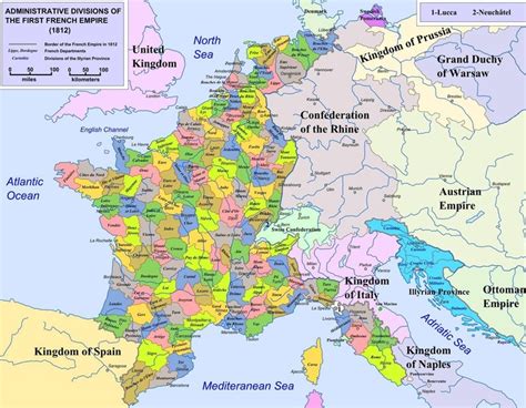 Administrative Division Of The First French Empire 1812
