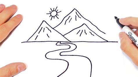 Beginners Easy Simple Mountain Drawing Drawing For Beginners Easy