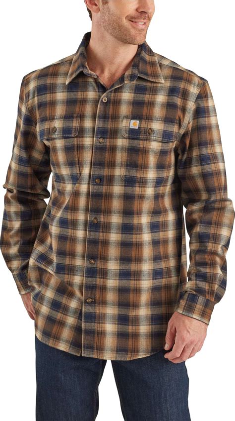 casual button down shirts shirts carhartt mens big and tall hubbard plaid flannel shirt