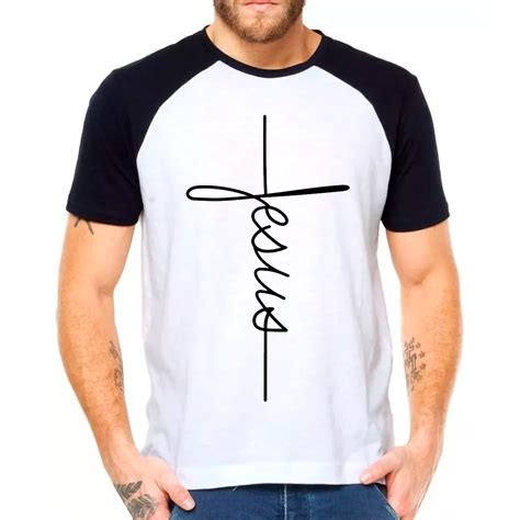 Camiseta Raglan Camisa Religiosa Católica Cristã Evangélica No Elo7