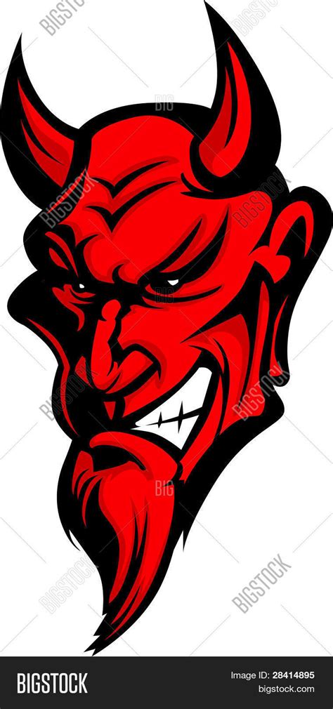 Demon Devil Mascot Vector And Photo Free Trial Bigstock