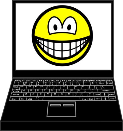 Laptop Smile Smilies Emofaces Com
