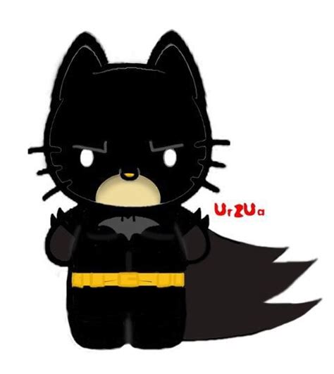 An Image Of A Cartoon Cat Dressed Up As Batman With The Word U R U On