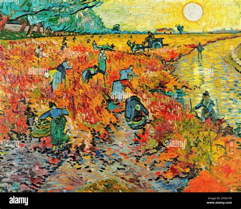 Van Gogh The Red Vineyard Red Vineyard At Arles Montmajour Is An Oil Painting On Canvas