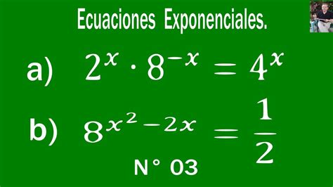 Ejercicios Resueltos De Ecuaciones Exponenciales Bases Iguales N Hot Sex Picture