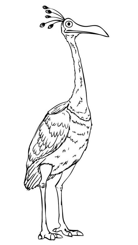 Beautiful Disney Up Character Kevin the Bird Coloring Page - NetArt