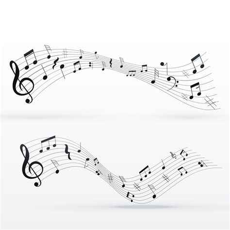 Music Notes Vector Set Illustration On White Backgrou