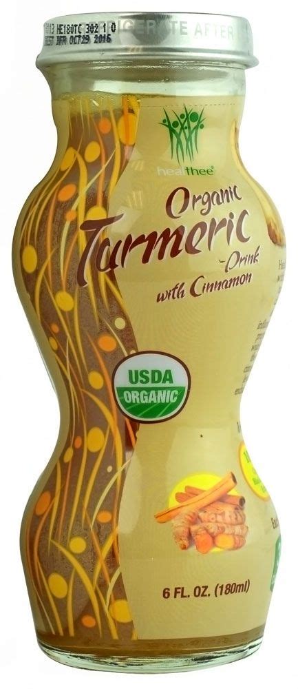 Healthee Organic Turmeric Drink Cinnamon 6 Fl Oz Turmeric Drink