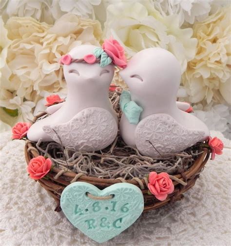 No one will see them unless you want them to be seen and it makes for some check out sinclair dance studio in peoria as the amazing instructors there specialize in choreographed wedding dances. Rustic Love Bird Wedding Cake Topper -Coral, Beige And ...