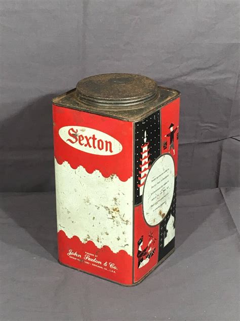 vintage sexton advertising can sexton spice tin decorative etsy