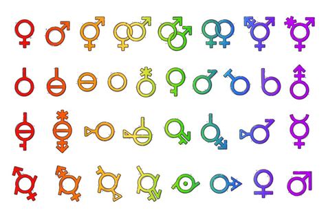 Premium Vector Gender Symbols Collections Signs Of Sexual Orientation