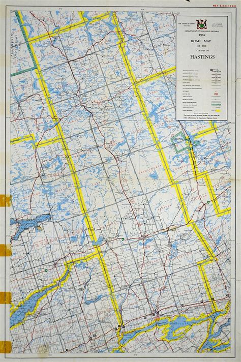 M420 1828 A Road Map Of Hastings County In 1969 Portions Flickr