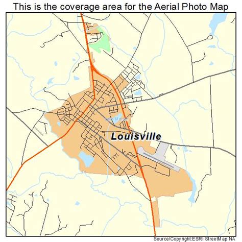 Aerial Photography Map Of Louisville Ga Georgia