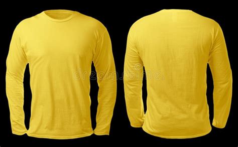 Yellow Long Sleeved Shirt Design Template Stock Image Image Of Sleeve