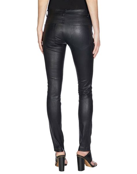 trendy style women real lambskin leather slim fit pant for women pants