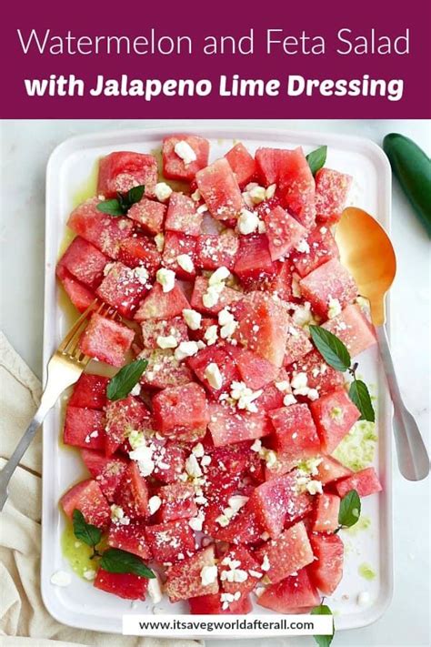 Sweet And Spicy Watermelon Salad With Feta And Mint Recipe