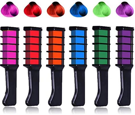 Hair Chalk Comb Lawoho 6 Colors Temporary Hair Dye Marker Ts For