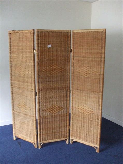 Ikea Wicker Folding Screen Room Divider In Keighley