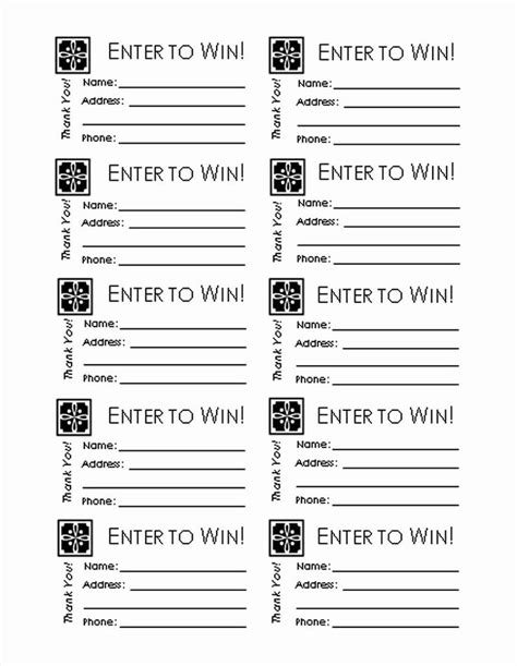 Printable Door Prize Drawing Slips Lovely Two Part Raffle Tickets