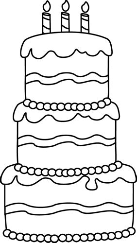 Black And White Big Birthday Cake Birthday Cake Clip Art Big