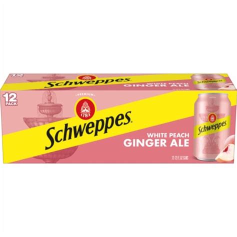 Schweppes White Peach Ginger Ale Soda Cans 12 Pk 12 Fl Oz Dillons