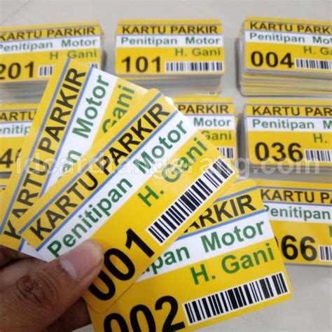 Kartu Parkir Barcode • Pusat Cetak Id Card Murah Tangerang Cetak