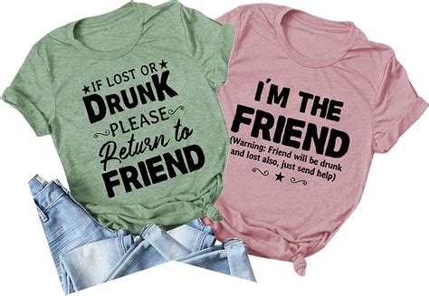 Women If Lost Or Drunk Please Return To Friend Graphic Tee Shirt Im