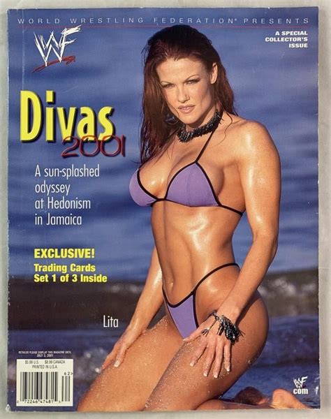 July 2001 World Wrestling Wwf Divas Magazine Lita Swimsuit Pinups Ebay