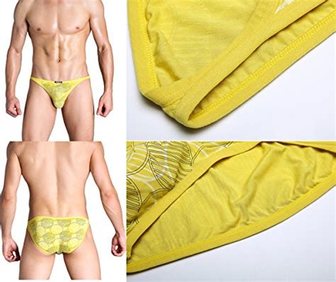 Jinshi Mens Sexy Bikini Underwear Bamboo Fiber Briefs Low Rise 6 Pack Asian Tag Xlus Size M
