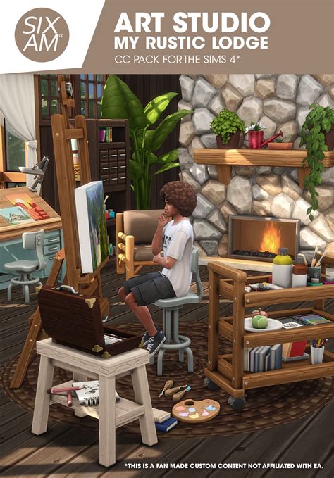 Art Studio My Rustic Lodge Cc Pack For The Sims 4 Sixam Cc