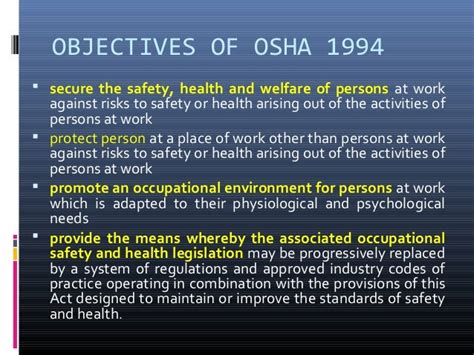 What Is Osha 1994 What Does Osha Say About Workplace Injury Or Accident