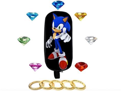 Sonic 7 Chaos Emeralds And 5 Power Rings In Multi Purpose Etsy