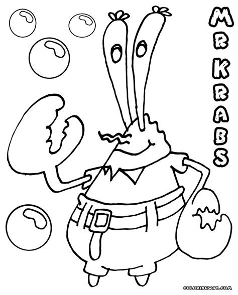 Mr Krabs Coloring Pages Coloring Pages To Download And Print