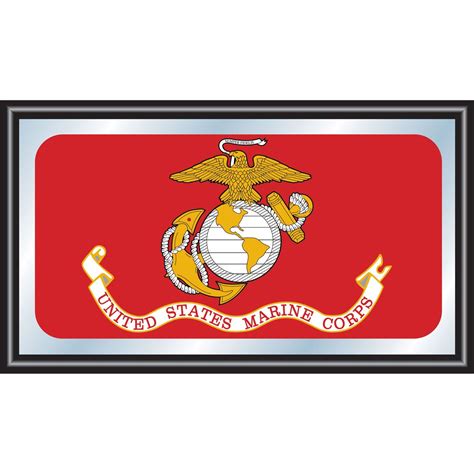 Us Marine Corps Logo Decorative Mirror Marine Frame Logo Framed