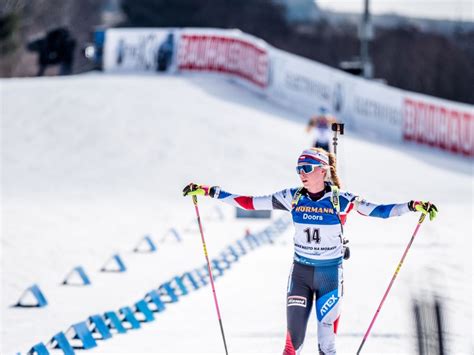 На гонке я замёрзла, но бежалось легче. Davidová zakončila Světový pohár v Novém Městě 20. místem v hromadném startu - Biatlon