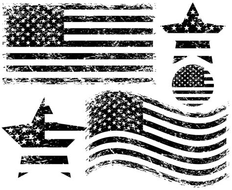 Cricut Silhouette Distressed American Flag Svg 79 DXF Include
