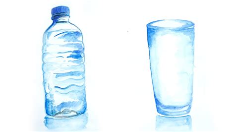 How To Make A Watercolor Glass And Bottle Simple Watercolor Paintings