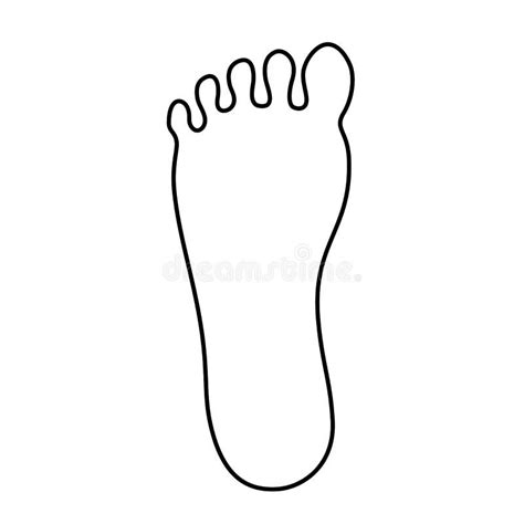 Human Foot Outline Icon Stock Vector Illustration Of Baby 135631831