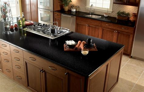 Black Kitchen Quartz Countertop