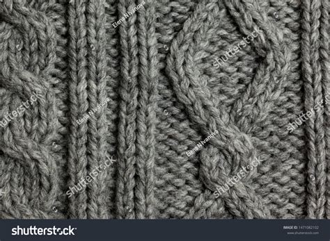 Handmade Grey Knitting Wool Texture Background Stock Photo 1471082102
