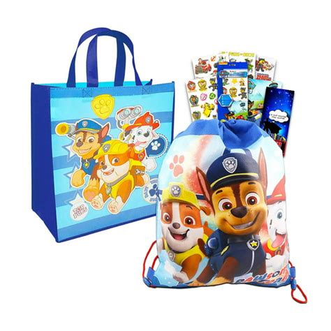 Paw Patrol Tote Bag Bundle ~ Two Large Paw Patrol Bags For Boys Girls