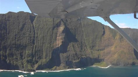 Flying Over Papalaua Falls And The Cliffs Of Molokai Youtube