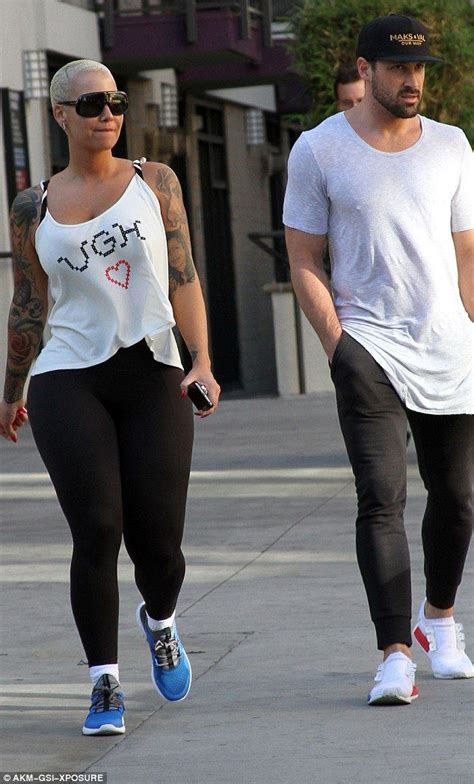 Amber Rose Shows Off Her Curves As She Heads To Dwts Practice Black