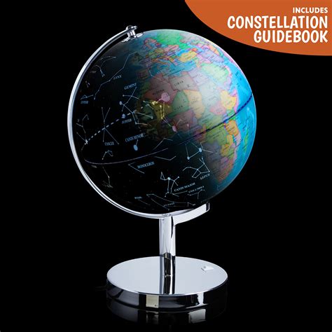 3 In 1 Illuminated World Globe Nightlight And Constellation Globe For