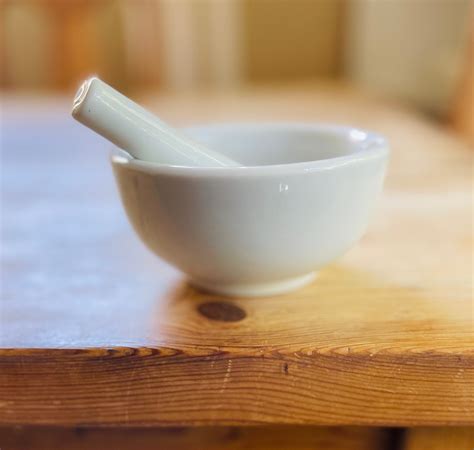 Vintage White Porcelain Mortar And Pestle Japan Antique Etsy