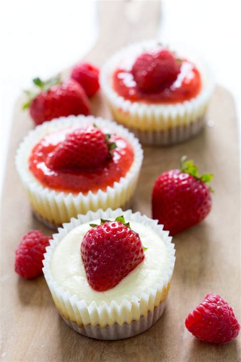 Third Place Goes To These Adorable 40 Minute Mini Cheesecake Cupcakes With Strawberry Sauce