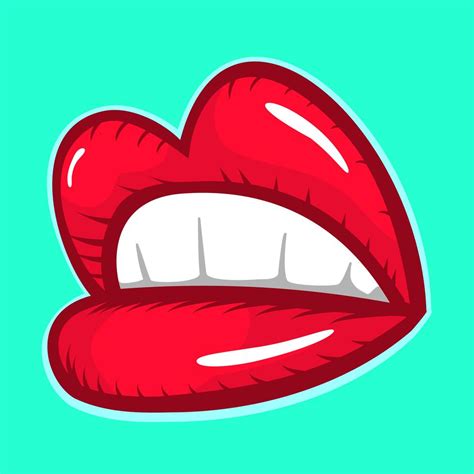 Sexy Lips Vector Icon 554523 Vector Art At Vecteezy